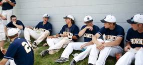 The Saline High School team in between games against Pioneer on Monday, May 20. Daniel Brenner I AnnArbor.com
